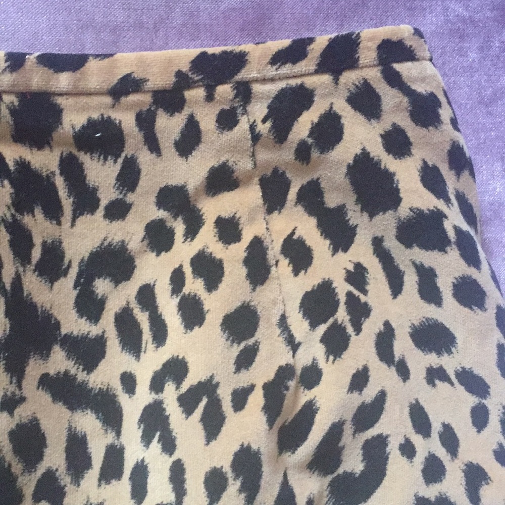 Ann Taylor Loft velvet leopard mini skirt - Picture 5 of 7